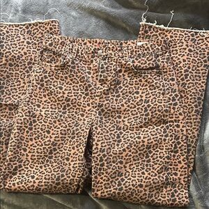 Zara Leopard Print Jeans